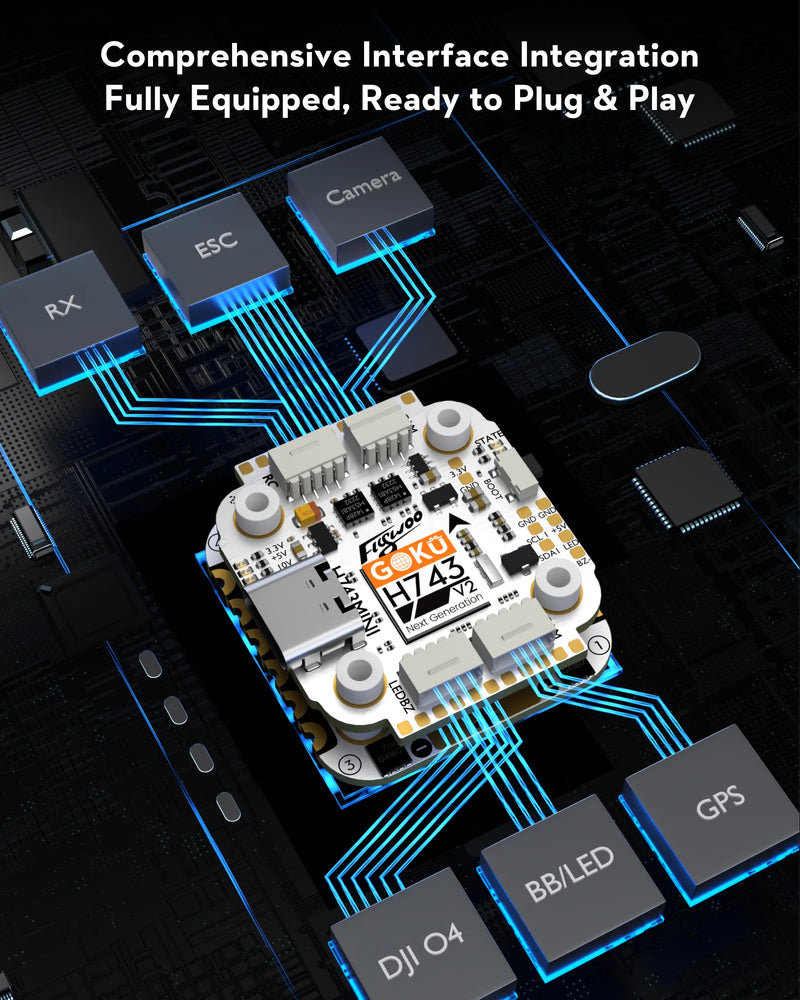 Flywoo GOKU H743 PRO Mini 45A 32bit 128K フライトコントローラー