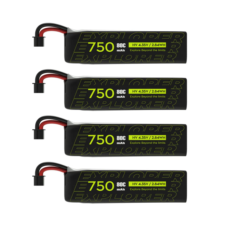 Flywoo Explorer 1S 750mAh HV V2 A30プラグ バッテリー (4個セット)