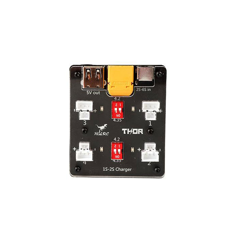 HGLRC Thor 1-2S チャージャー 4way 4.35v charging board charger for FPV lithium battery